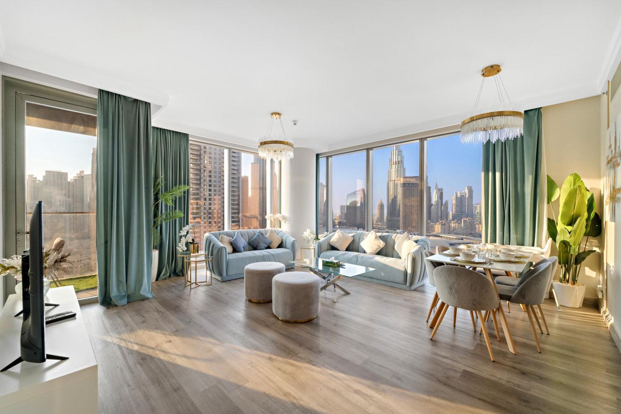 First Class 2Br With Full Burj Khalifa And Fountain View Дубай Екстер'єр фото